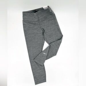 NIKE Gray Mid Rise Crop Length Activewear Leggings S NWT
